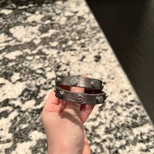 Tory Burch Silver Double Wrap Bracelet